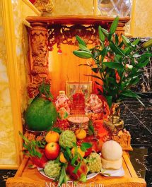 Trang trí bàn thờ ông địa thần tài đẹp