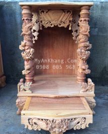 Bàn thờ ông địa thần tài đẹp cho khách hàng quận 8 (Sản phẩm được phơi mộc)
