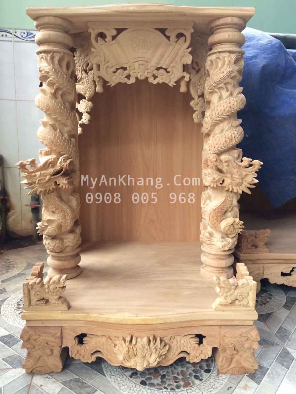 Bàn thờ ông địa thần tài BTOD-026 kích thước 68 x 68 x 108 