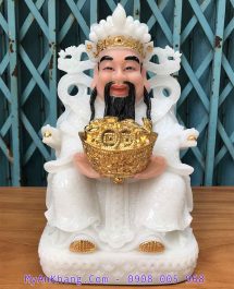 Tượng thần tiền đẹp màu trắng ngọc
