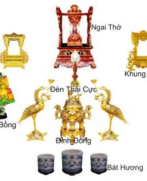 Cách sắp xếp bài trí bàn thờ gia tiên
