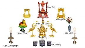 Cách sắp xếp bài trí bàn thờ gia tiên