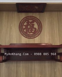 Bàn thờ treo tường gỗ sồi nga, tấm chắn khói gỗ công nghiệp