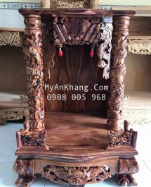 Bàn thờ ông địa thần tài gỗ cẩm lai đẹp VIP 60