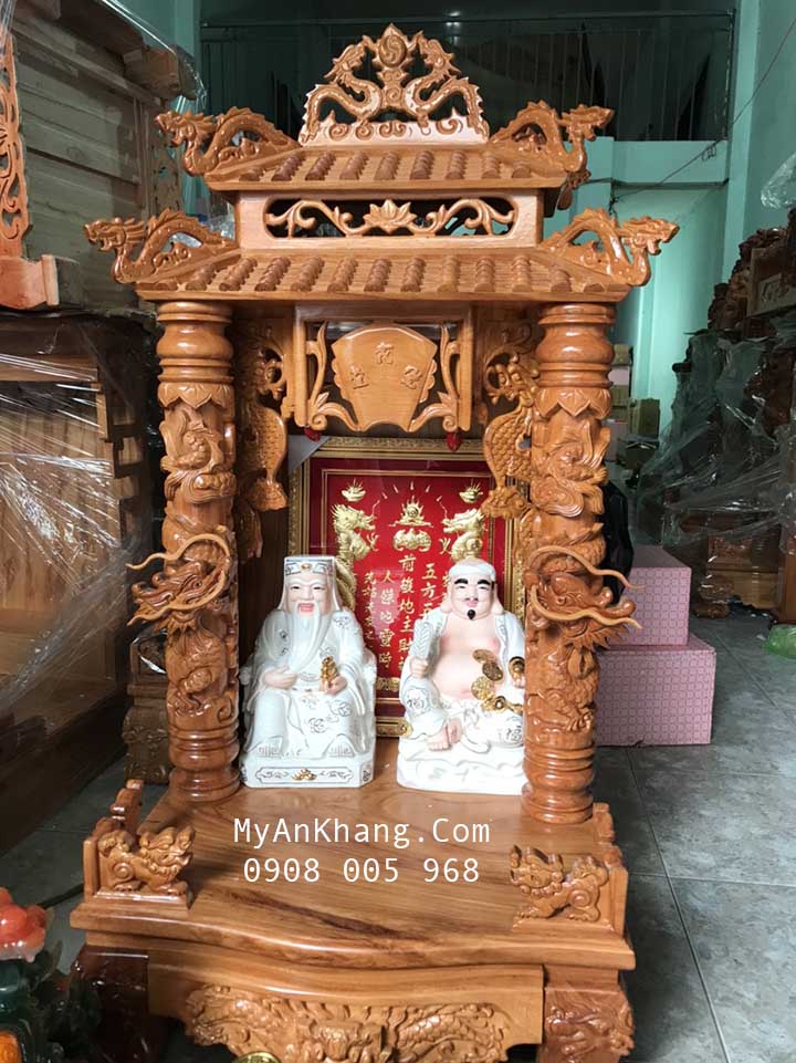Bàn thờ thần tài mái chùa đẹp tại quận Phú Nhuận 