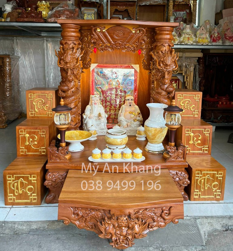 Thứ tự để hũ gạo, muối, nước bàn Thần Tài