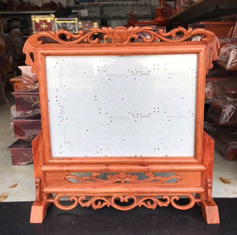 khung thờ gỗ hương đẹp