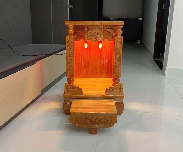 Đặc điểm nổi bật của Bàn thờ Ông Địa gỗ gõ đỏ chạm Phúc Lộc Thọ do Mỹ An Khang sản xuất