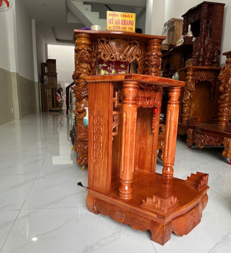 địa chỉ bán Bàn thờ Ông Địa Thần Tài gỗ hương chữ Lộc giá rẻ