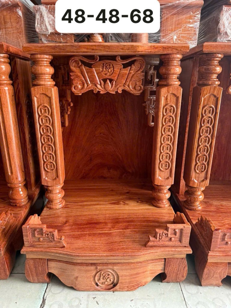 Bàn thờ Ông Địa Thần Tài gỗ hương chữ Lộc đẹp tại Mỹ An Khang