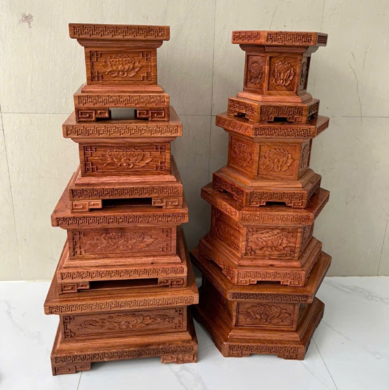 đôn vuông gỗ hương Mỹ An Khang