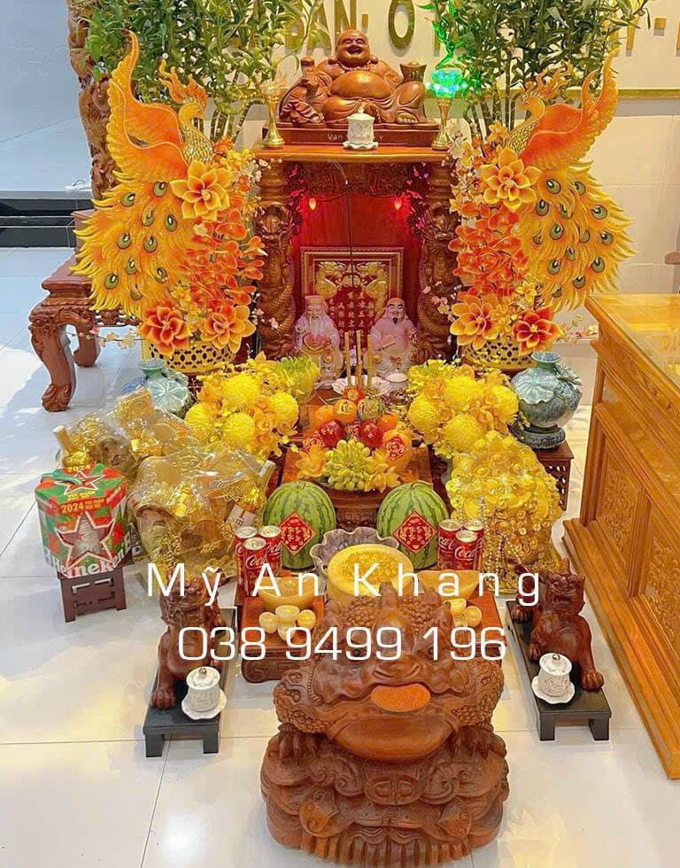 Bày bàn thờ Thần Tài đẹp ngày tết