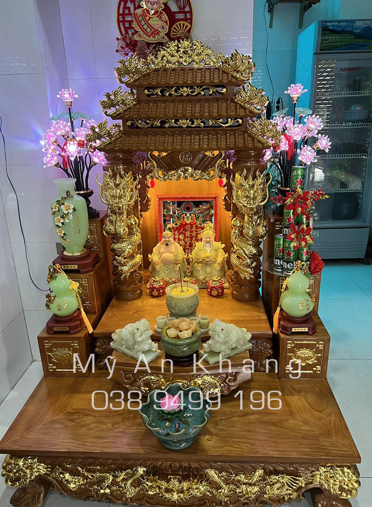 Bàn thờ Thần Tài nên để đèn màu gì hợp phong thủy