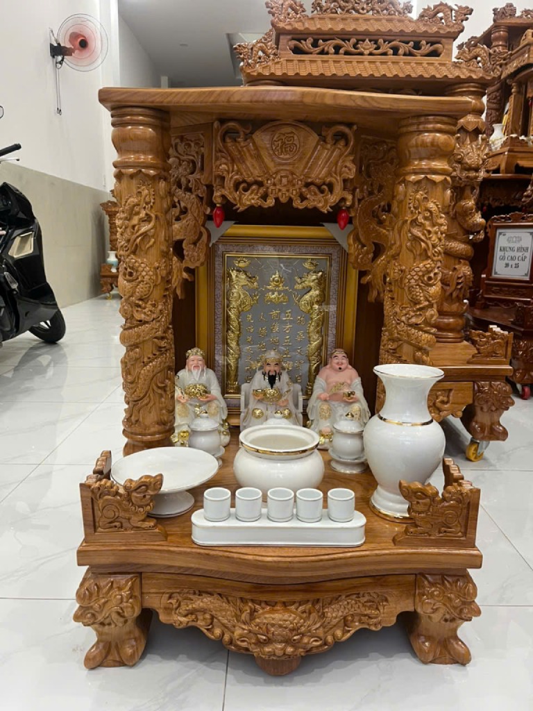 Trọn Bộ Bàn Thờ Ông Địa đẹp sứ trắng